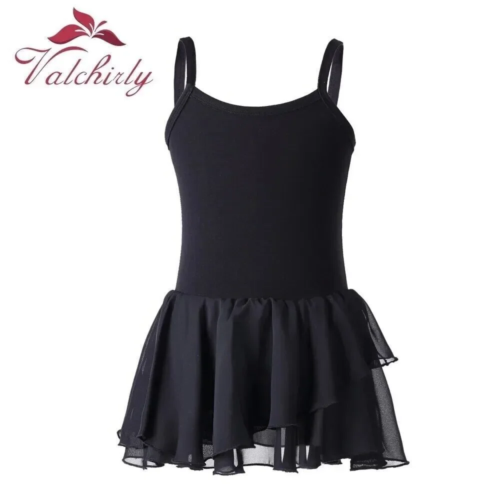 Camisole Ballet Leotard Dance Gymnastics One Piece Outfit Chiffon Tutu Skirt S 6